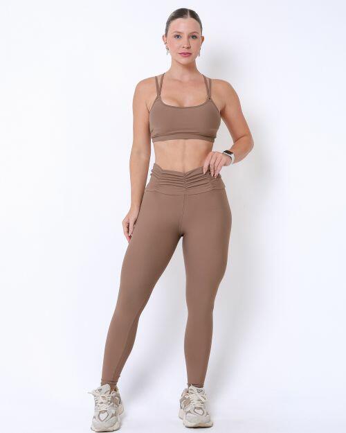 Conjunto Calça Básica Cós Franzido Light + Top Lu