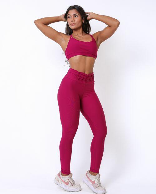 Conjunto Calça Básica Cós Franzido Light + Top Lu