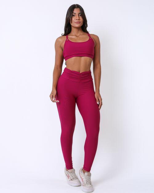 Conjunto Calça Básica Cós Franzido Light + Top Lu