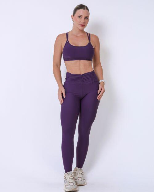 Conjunto Calça Básica Cós Franzido Light + Top Lu