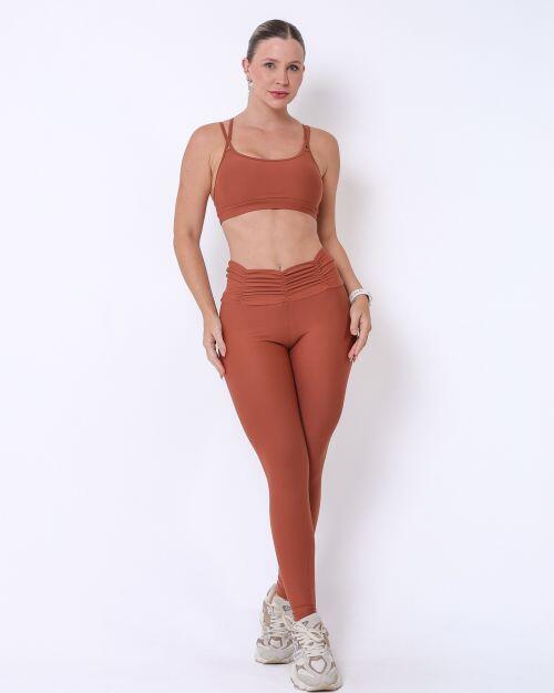 Conjunto Calça Básica Cós Franzido Light + Top Lu