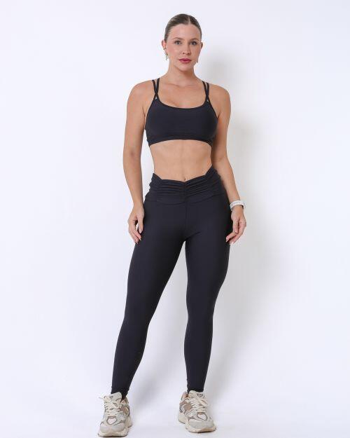 Conjunto Cal�a B�sica C�s Franzido Light + Top Lu