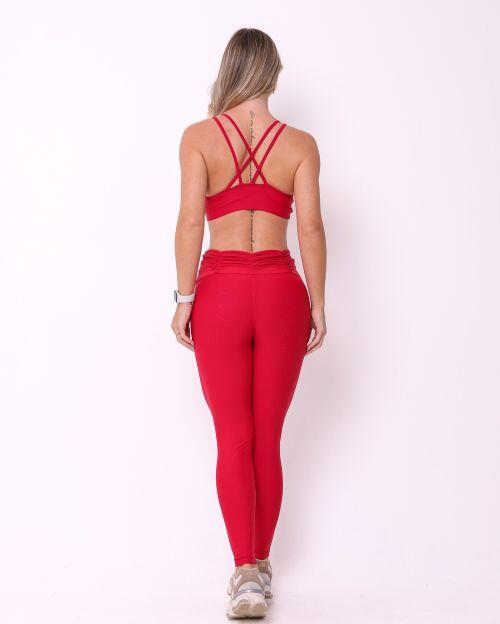 Conjunto Calça Básica Cós Franzido Light + Top Lu