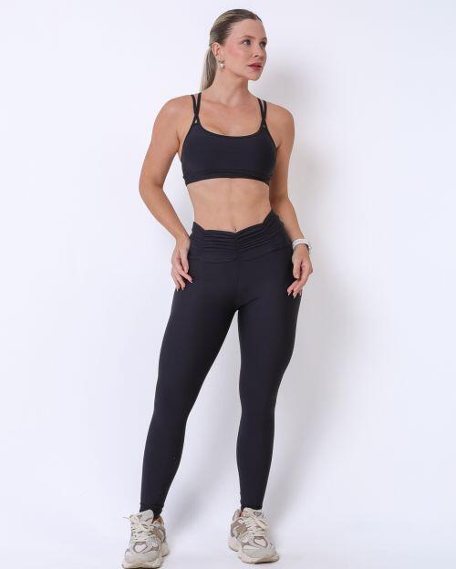 Conjunto Cal�a B�sica C�s Franzido Light + Top Lu
