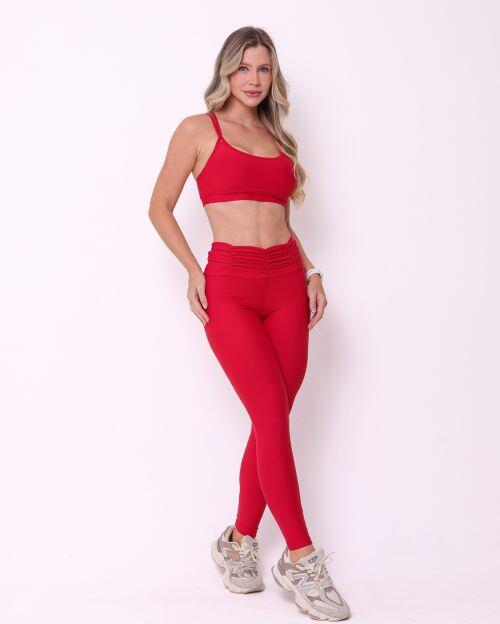 Conjunto Calça Básica Cós Franzido Light + Top Lu