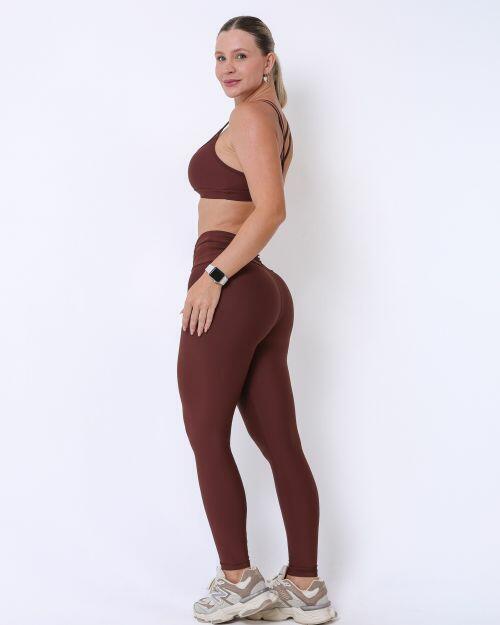 Conjunto Calça Básica Cós Franzido Light + Top Lu