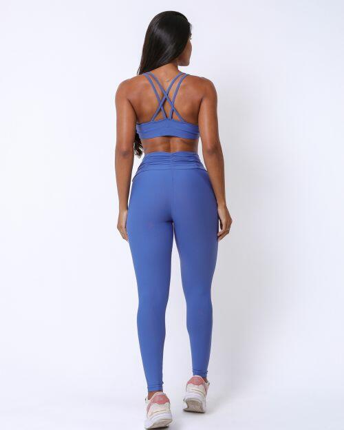 Conjunto Calça Básica Cós Franzido Light + Top Lu