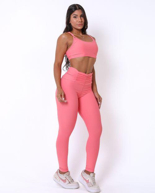 Conjunto Cal�a B�sica C�s Franzido Light + Top Lu