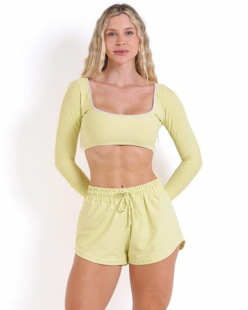 Conjunto Short Boxer Basic Light + Top Scandal Manga Longa