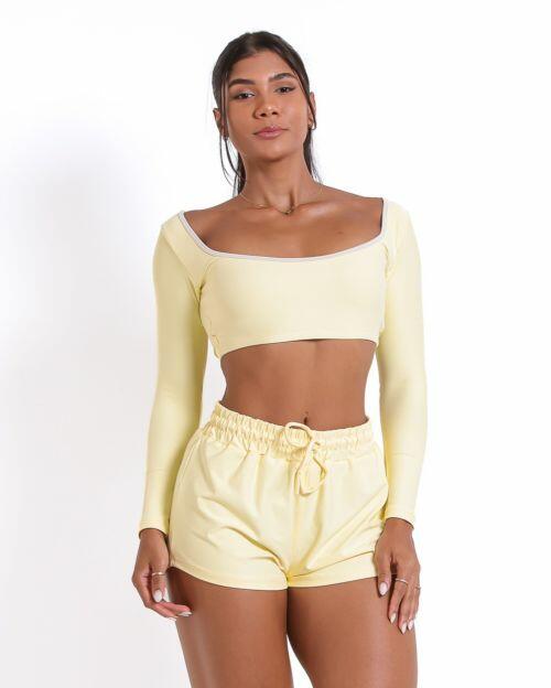 Conjunto Short Boxer Basic Light + Top Scandal Manga Longa