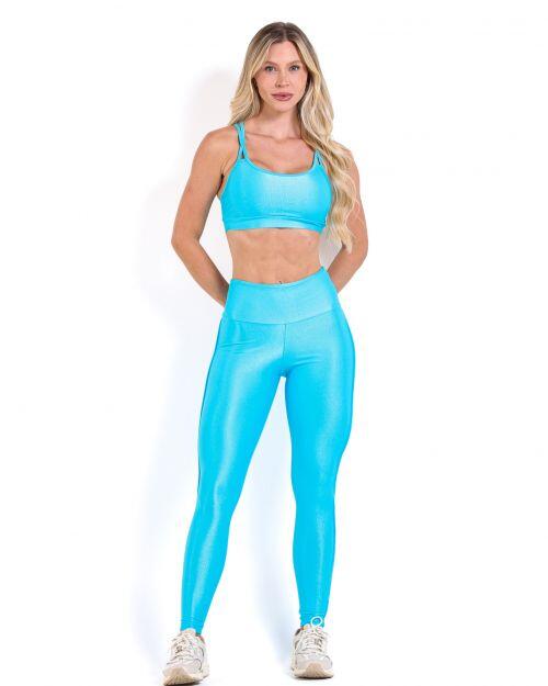 Conjunto Cal�a Legging Empina Vivo C�s Reto Compress�o + Top Lu