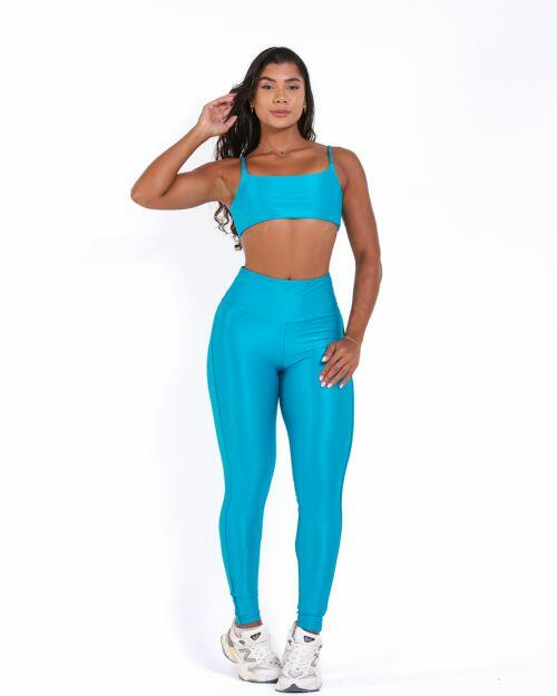 Conjunto Cal�a Legging Empina Vivo C�s Reto Compress�o + Top Ju