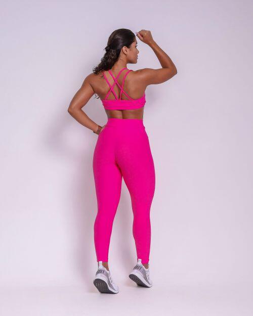 Conjunto Calça Legging Básica Cós Cruzado Light + Top Lu