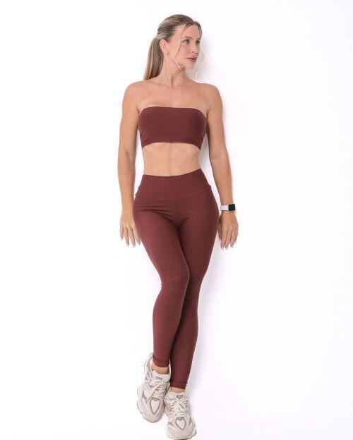 Conjunto Calça Legging Básica Light + Top Faixa