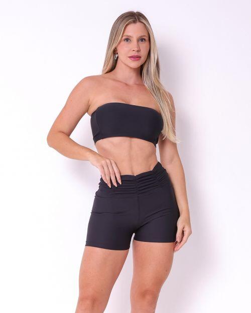 Conjunto Short B�sico C�s Franzido Light + Top Faixa