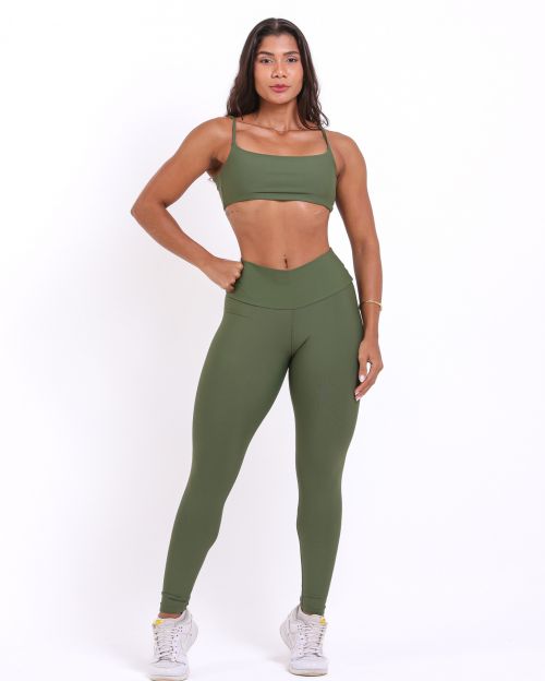 Conjunto Calça Legging Básica Light + Top Ju