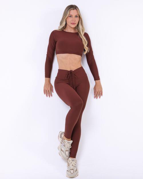 Conjunto Calça Legging Empina Light + Top Maria