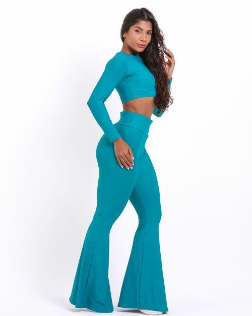 Conjunto Calça Flare Light + Top Maria