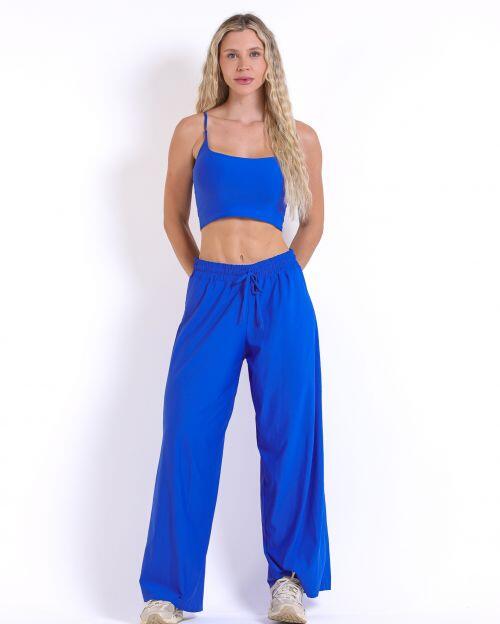 Conjunto Calça Pantalona Wide + Top Regatinha