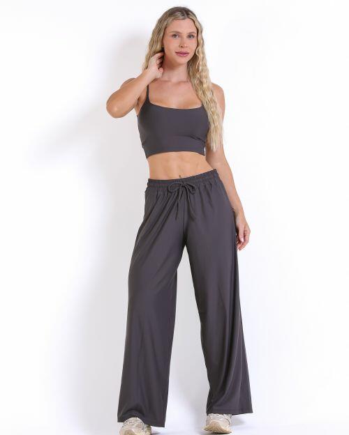 Conjunto Calça Pantalona Wide + Top Regatinha