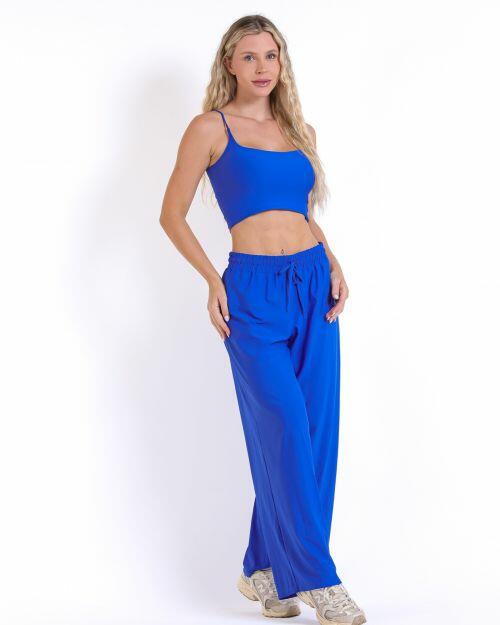 Conjunto Calça Pantalona Wide + Top Regatinha