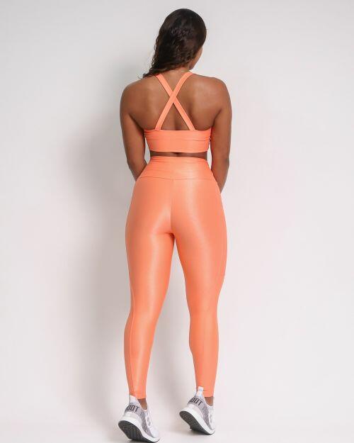 Conjunto Cal�a Legging B�sica Bolso Compress�o + Top Karol