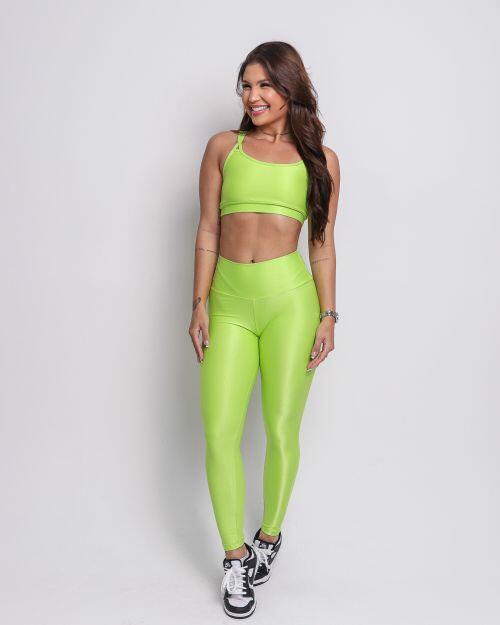 Conjunto Cal�a Legging B�sica Compress�o + Top Lu