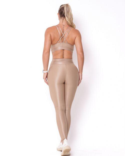 Conjunto Calça Legging Básica Compressão + Top Lu