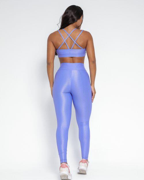 Conjunto Calça Legging Básica Compressão + Top Lu