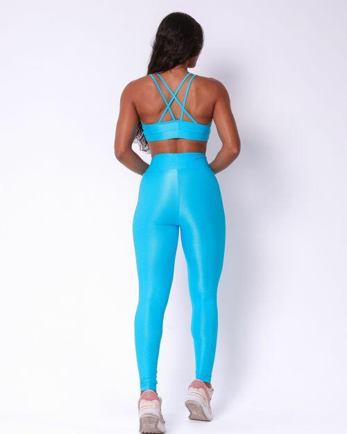 Conjunto Calça Legging Básica Compressão + Top Lu