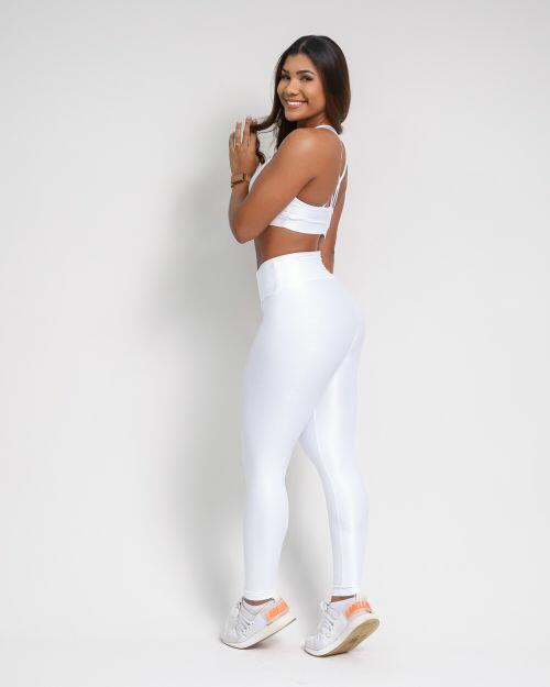 Conjunto Calça Legging Básica Compressão + Top Lu