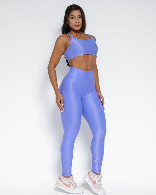 Conjunto Calça Legging Básica Compressão + Top Lu