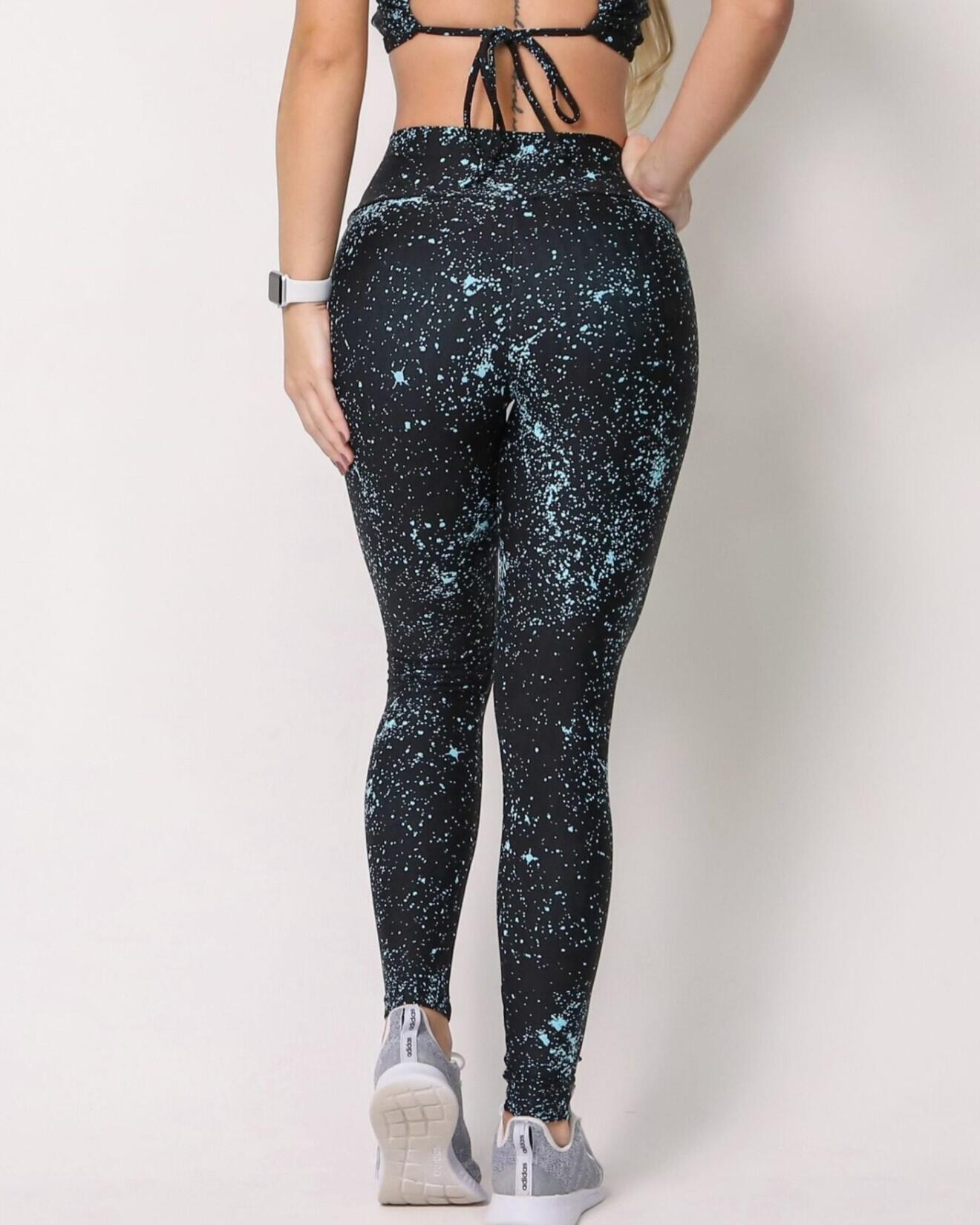 Calça Legging Básica Degradê Bolhas