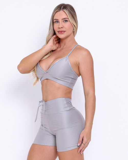 Conjunto Short Empina Compress�o + Top Vi
