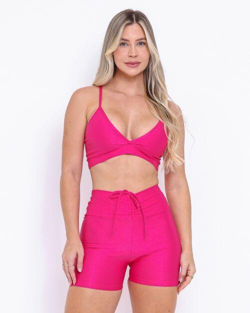 Conjunto Short Empina Compress�o + Top Vi