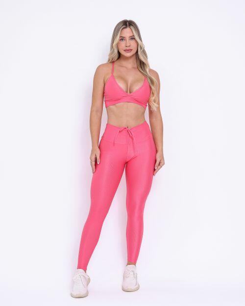 Conjunto Cal�a Legging Empina Compress�o + Top Vi