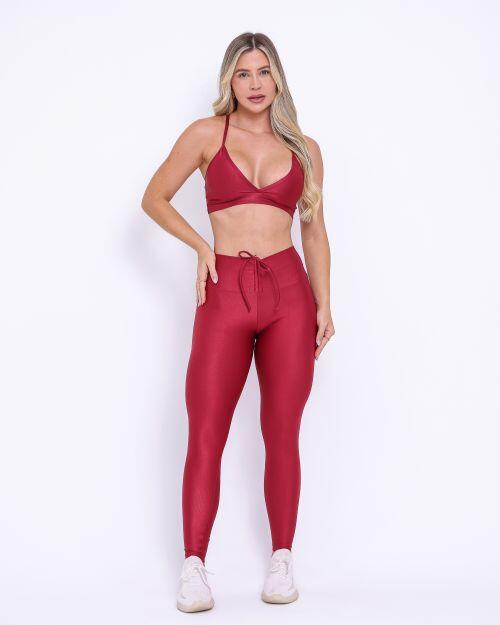 Conjunto Cal�a Legging Empina Compress�o + Top Vi