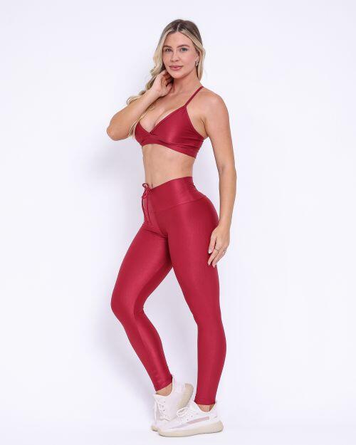 Conjunto Cal�a Legging Empina Compress�o + Top Vi