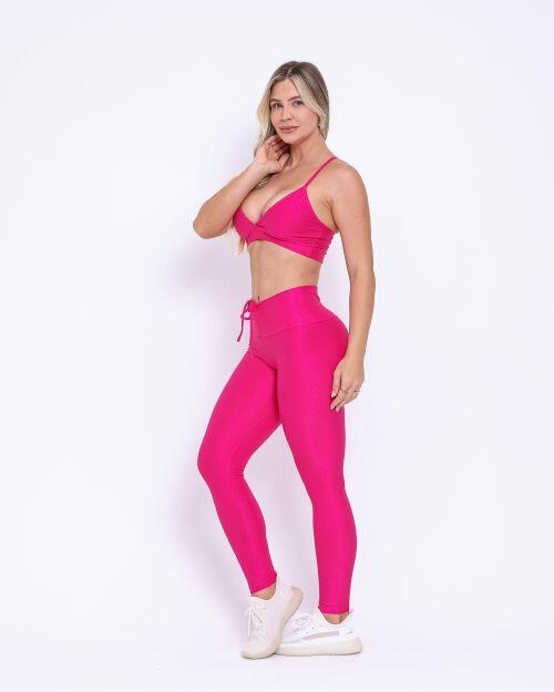 Conjunto Cal�a Legging Empina Compress�o + Top Vi