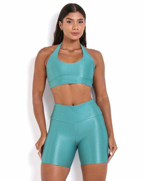 Conjunto Short Bermuda Compress�o + Top Jhully