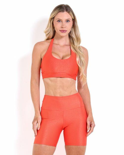 Conjunto Short Bermuda Compress�o + Top Jhully