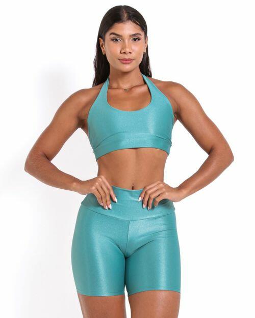 Conjunto Short Bermuda Compress�o + Top Jhully