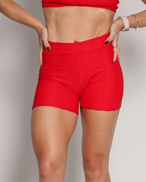 Short B�sico C�s Fino Textura Ondas