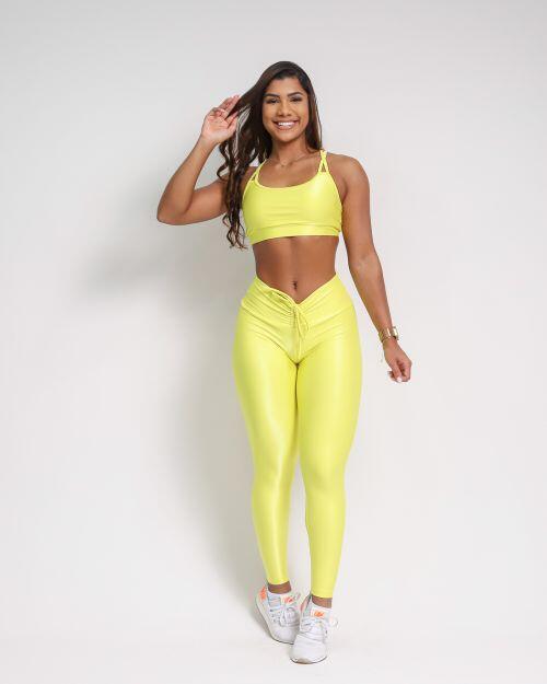 Conjunto Cal�a Legging Empina Compress�o + Top Lu
