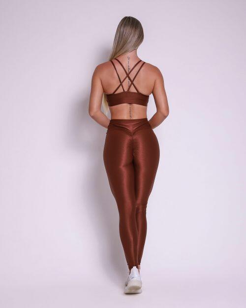 Conjunto Cal�a Legging Empina Compress�o + Top Lu