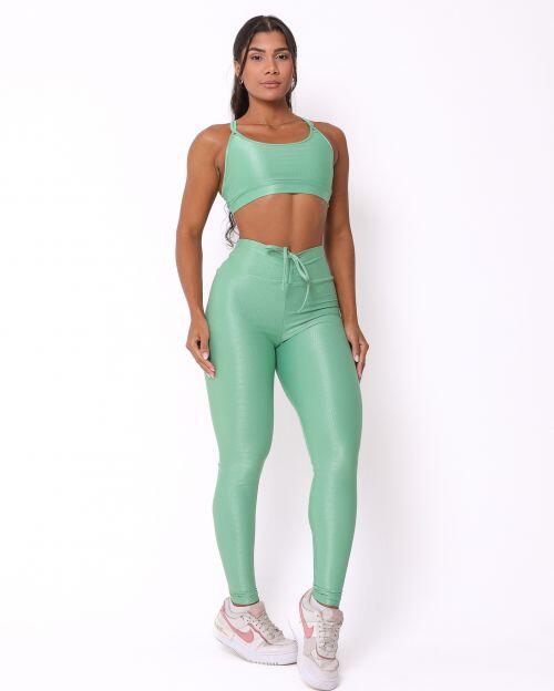 Conjunto Cal�a Legging Empina Compress�o + Top Lu