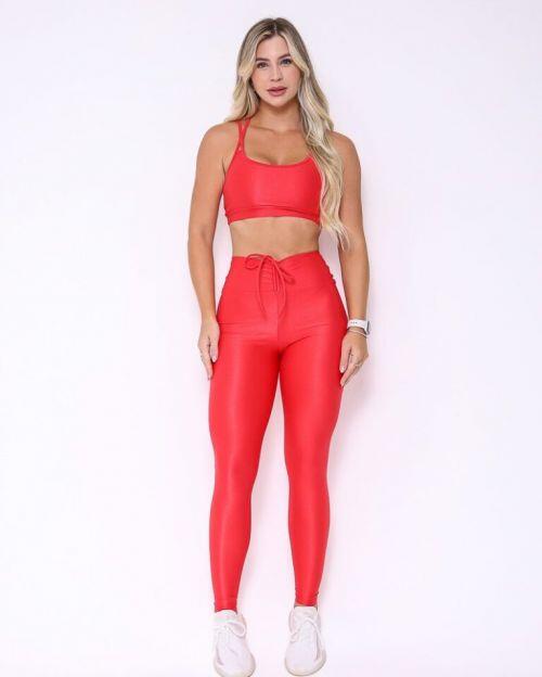 Conjunto Cal�a Legging Empina Compress�o + Top Lu