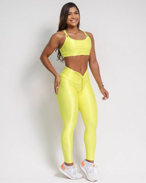 Conjunto Cal�a Legging Empina Compress�o + Top Lu
