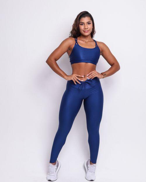 Conjunto Cal�a Legging Empina Compress�o + Top Lu