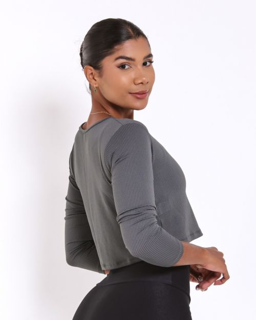 Cropped Manga Longa Window